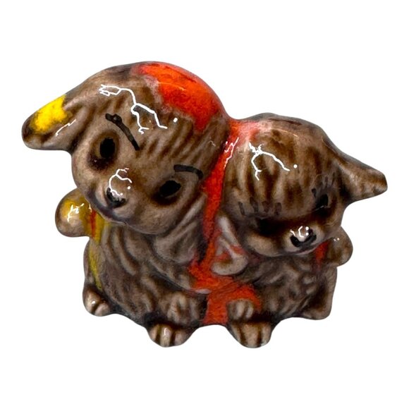 Vintage Forest Creatures Mexico Pottery Set 4 Animal Figurines Signed Fox Mini - Picture 10 of 13